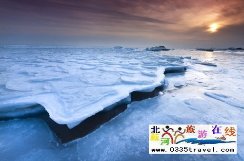 冰封渤海，極地景觀-自駕拍攝北戴河冰海